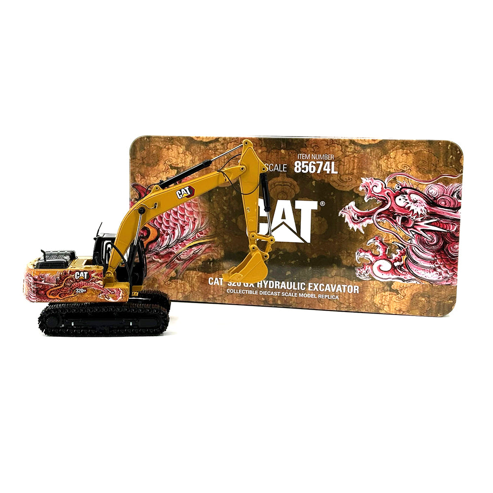 Diecast Masters 85674l Cat 320 GX Hydraulic Excavator Dragon 1:50