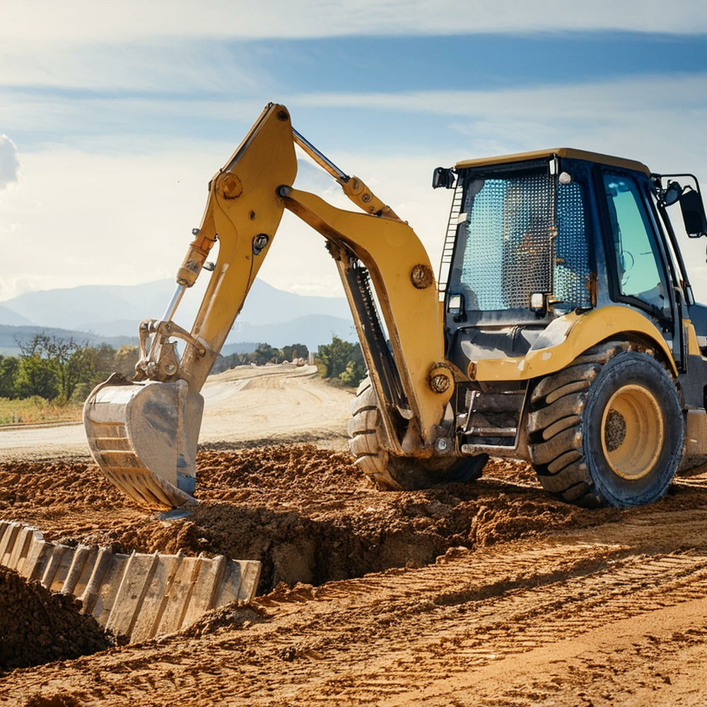 Titelbild Backhoe Loader bei der Arbeit