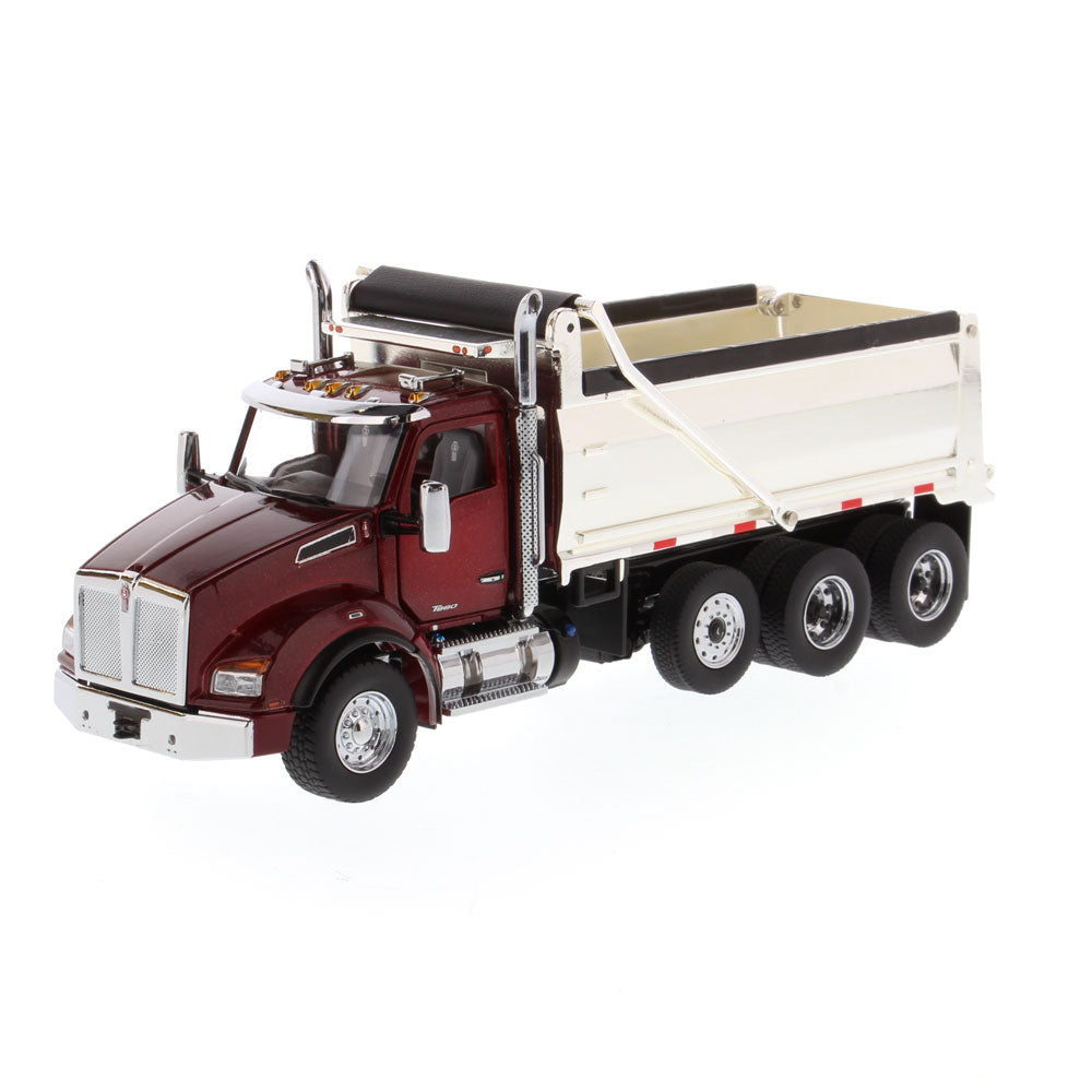 Diecast Masters 71059 lkw kenworth t880 sbfa kipplaster radiant rot cab chrome plated dump body 1:50 1