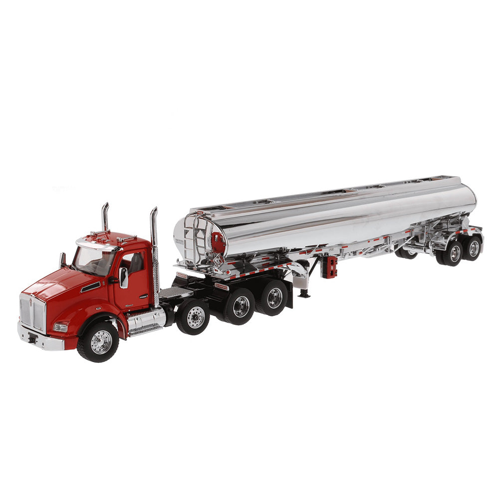 Diecast Masters 71102 lkw kenworth t880 sbfa day cab pusher axle w heil fleet duty fd9300d t c4 tank trailer 1:50 1