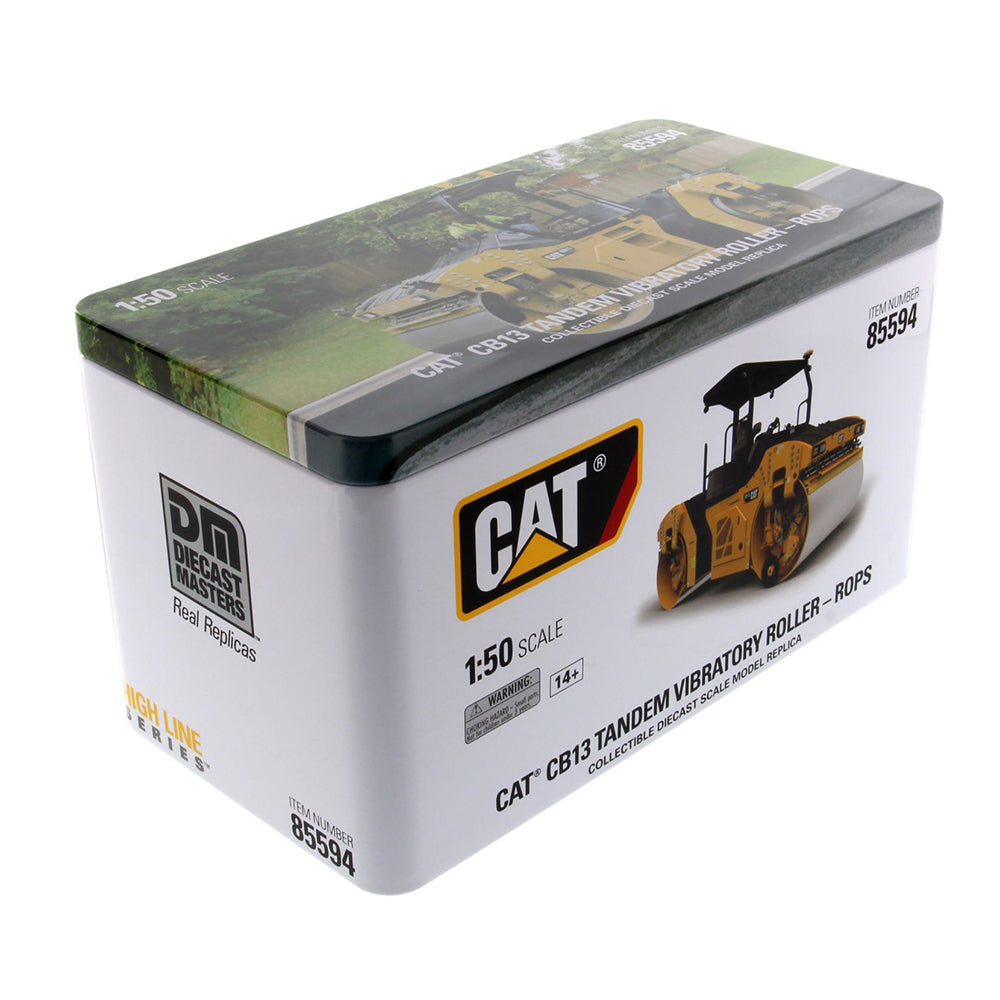 Diecast Masters 85594 cat cb 13 tandem vibratory roller with rops 1:50 2
