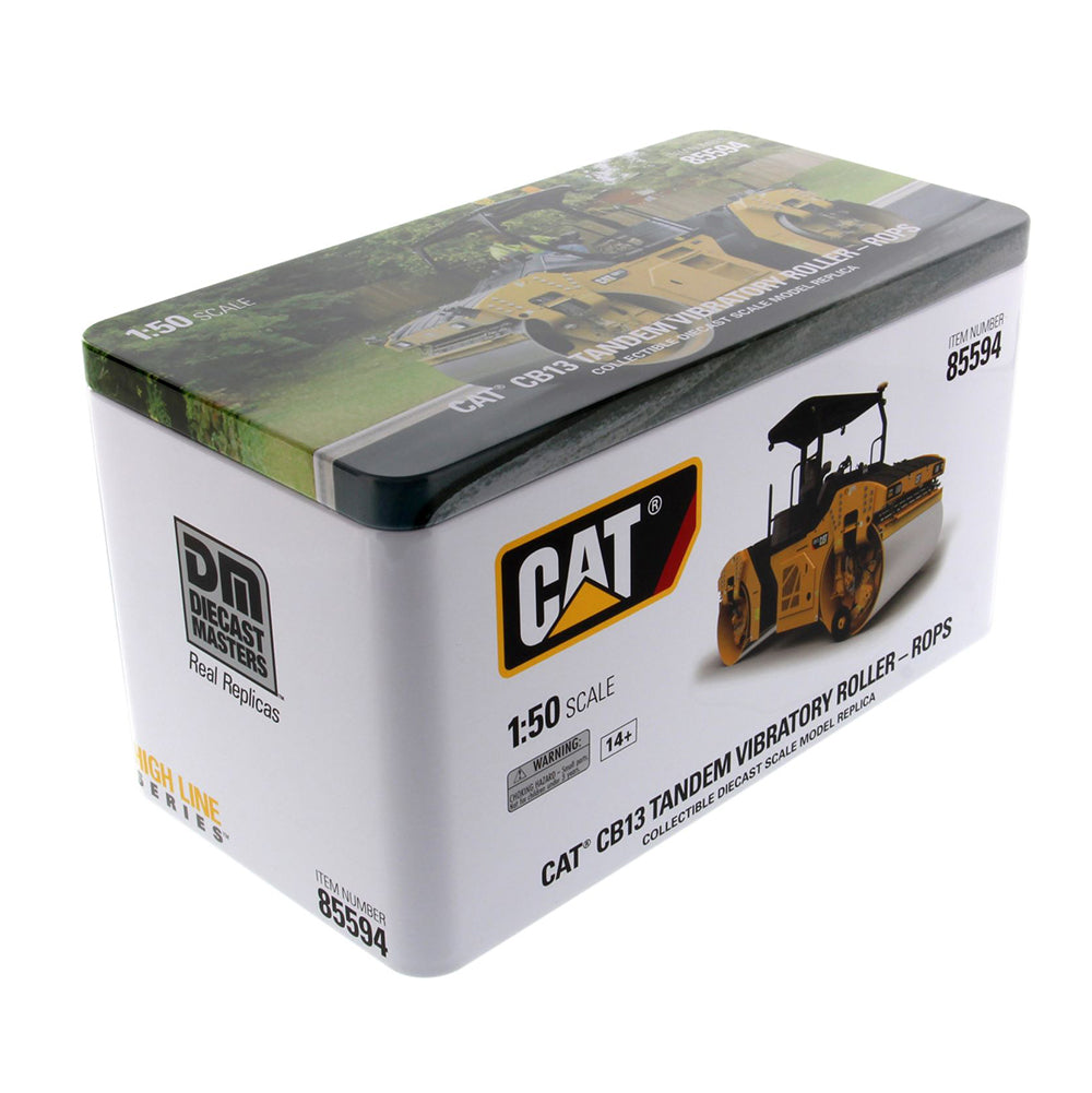 Diecast Masters 85594 cat cb 13 tandem vibratory roller with rops 1:50 2