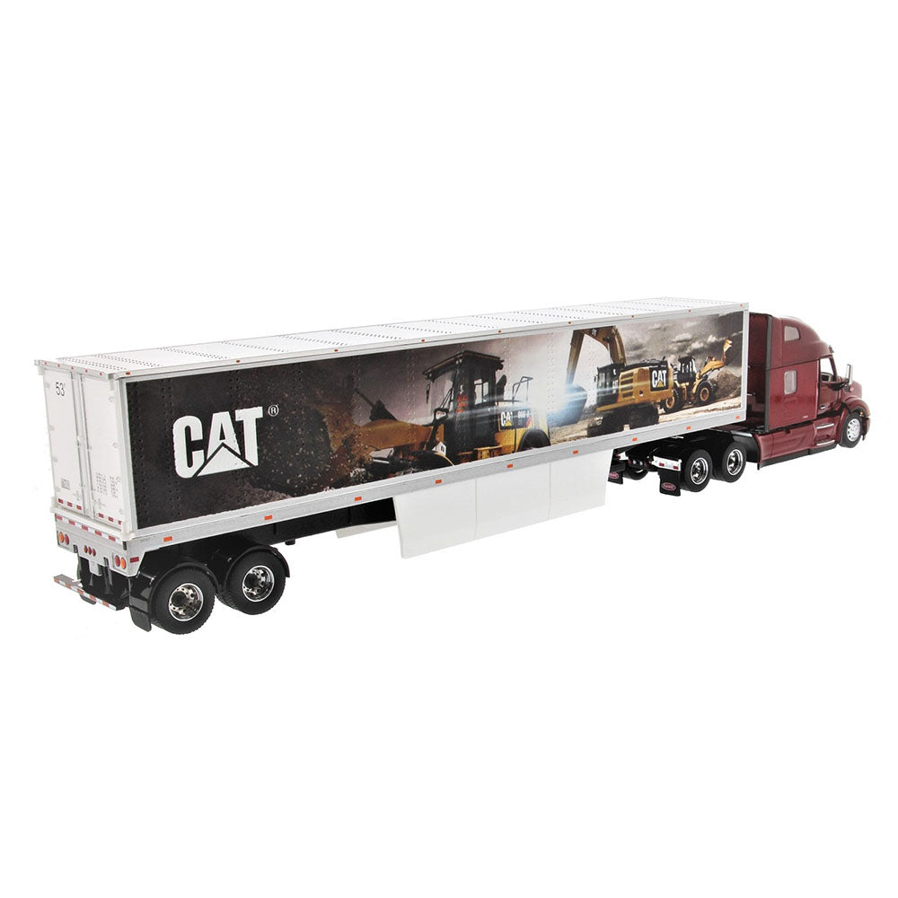 Diecast Masters 85665 lkw peterbilt 579 day cab w cat mural trailers 1:50 2