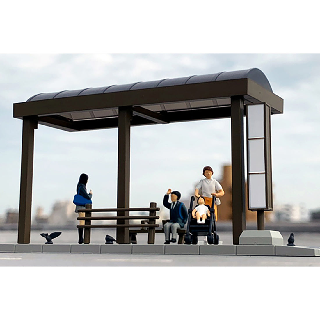 Tomica Diocolle64 #CarSnap 05a Diorama Bushaltestelle 1:64