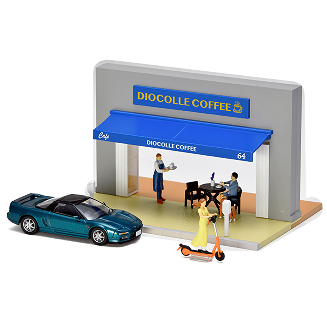 Tomica Diocolle64 #CarSnap 21a Diorama Café Terasse & Honda NSX 1:64