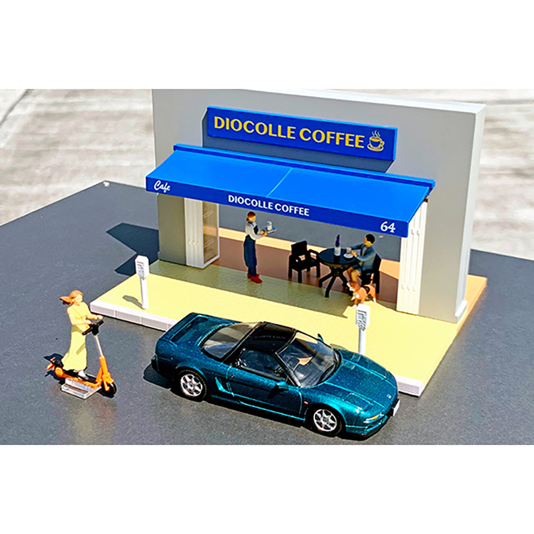 Tomica Diocolle64 #CarSnap 21a Diorama Café Terasse & Honda NSX 1:64