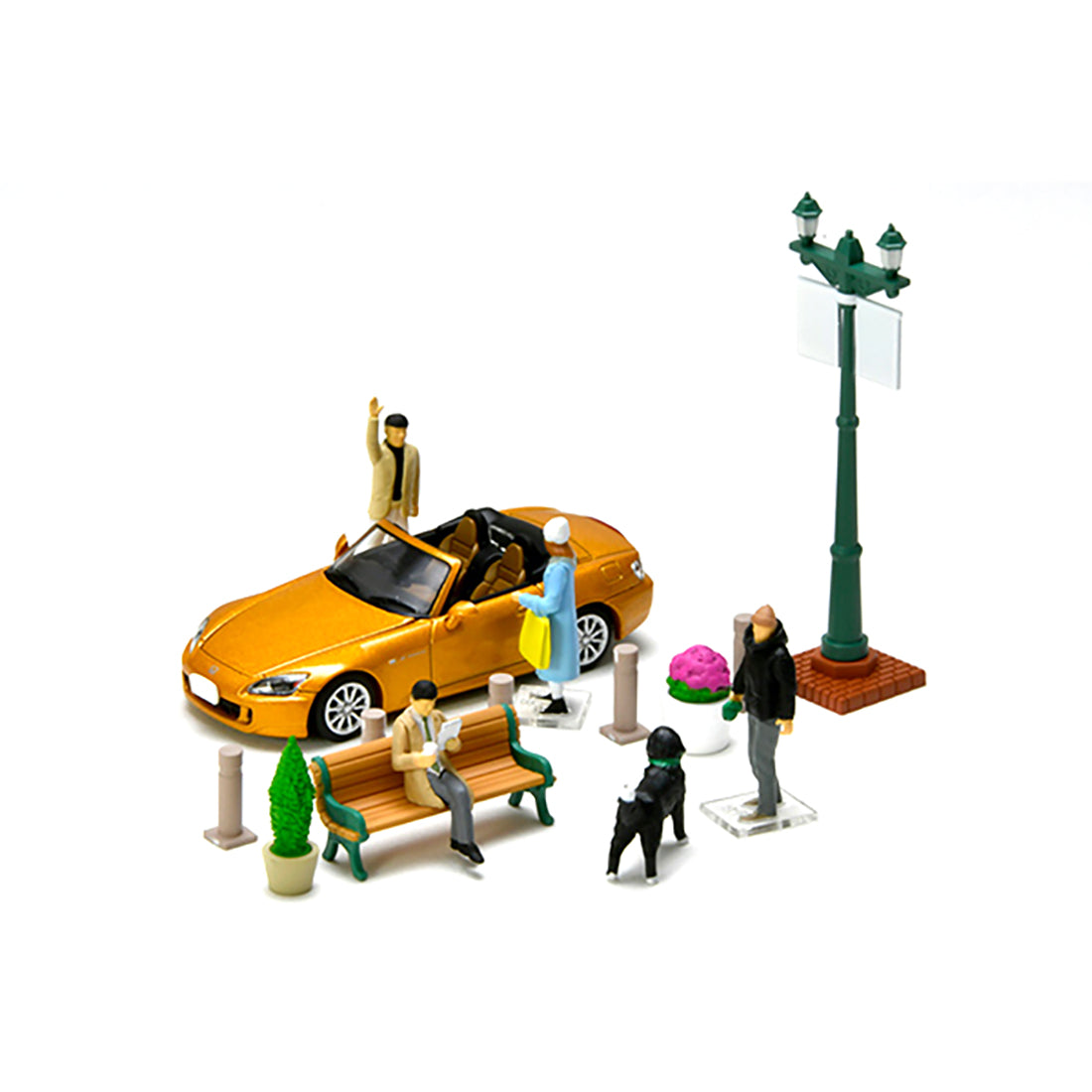 Tomica Diocolle64 #CarSnap 22a Diorama Stadtszene 2 & Honda S2000 1:64