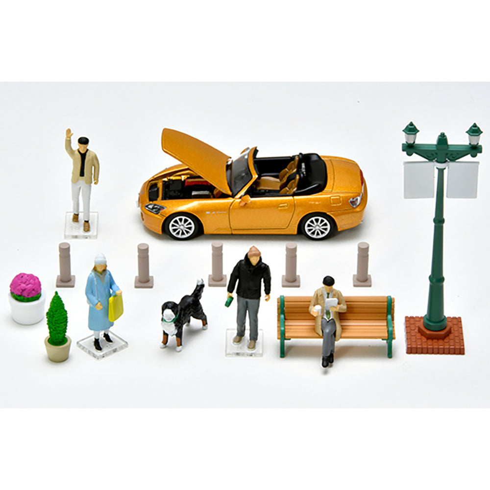 
                  
                    Tomica Diocolle64 #CarSnap 22a Diorama Stadtszene 2 & Honda S2000 1:64
                  
                