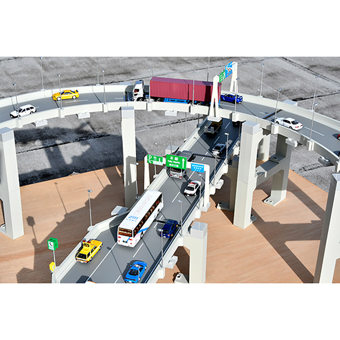 Tomicarama 10a Diorama Autobahn Gerade Typ A 1:64