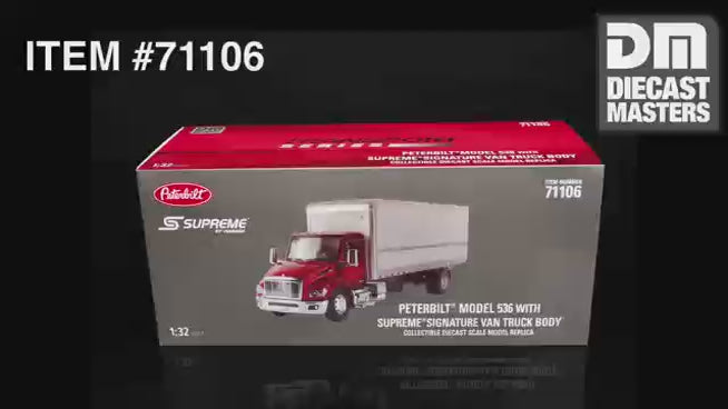 
                  
                    Load and play video in Gallery viewer, Diecast Masters 71106 lkw peterbilt model 536 with wabash supreme 26ft dry cargo van body 1:32 3
                  
                